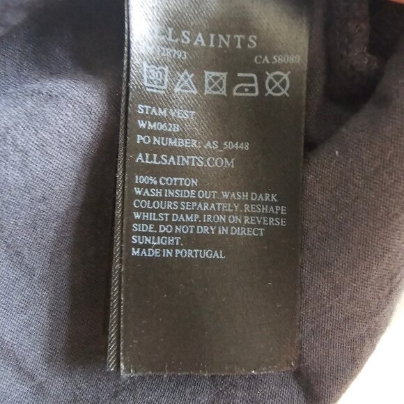 Allsaints Tank Top - Charcoal Grey - Sz UK12 - Picture 4 of 7